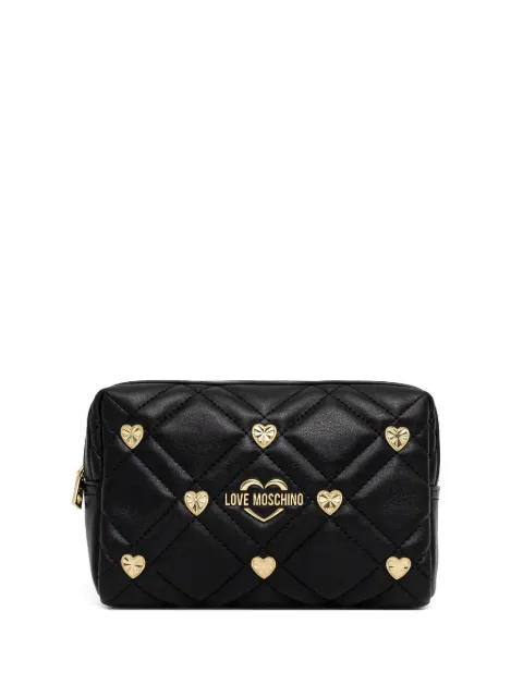 Love Moschino heart-stud clutch bag