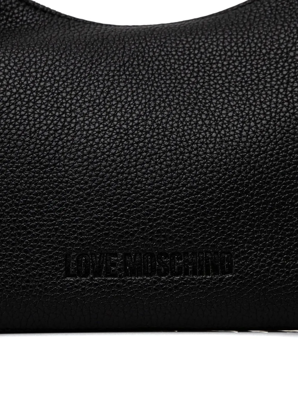 Love Moschino Kleine schoudertas met logoplakkaat en rits Zwart