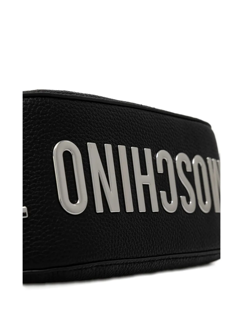 Love Moschino Kleine schoudertas met logoplakkaat en rits Zwart