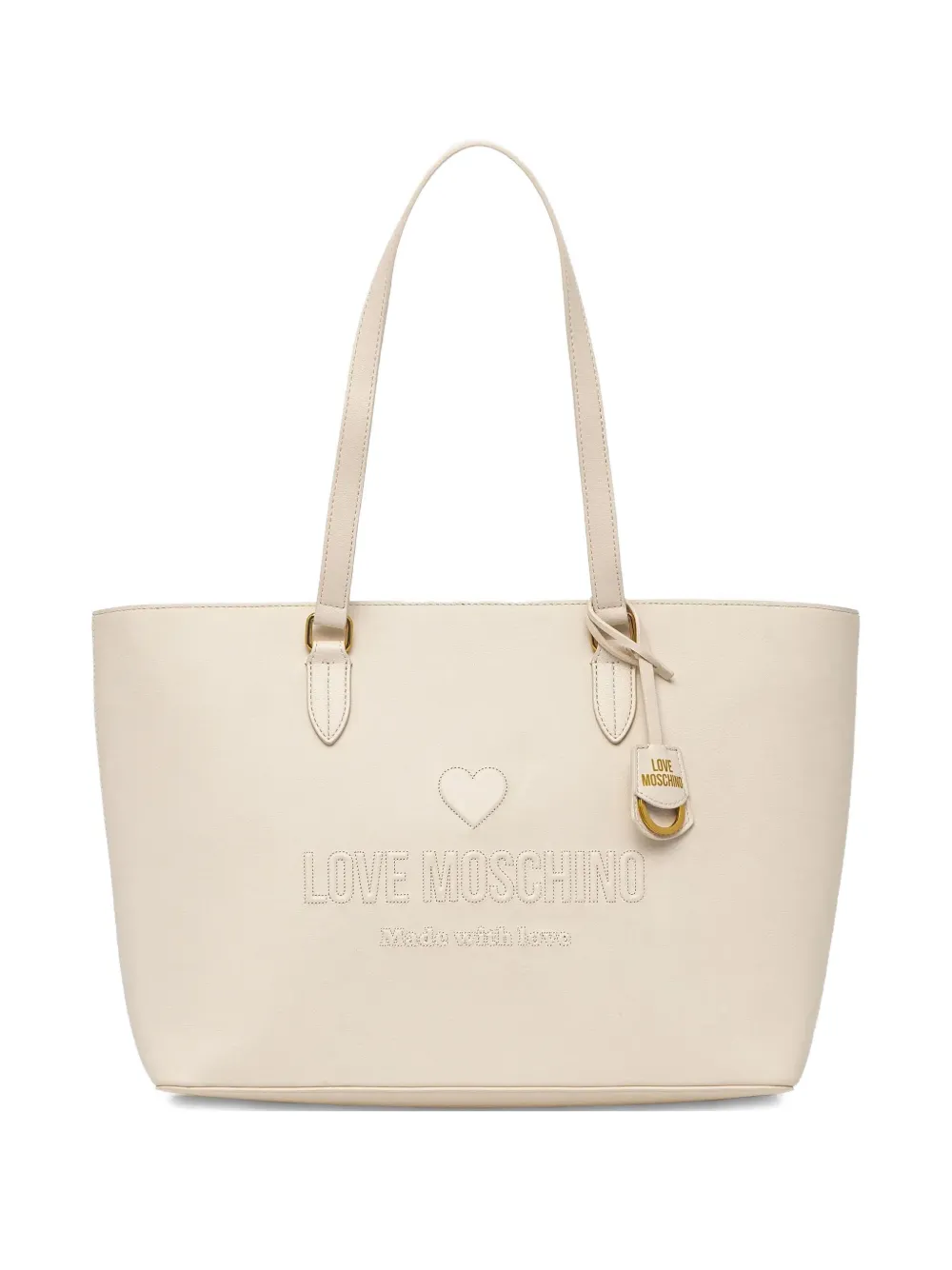 logo-embossed tote bag