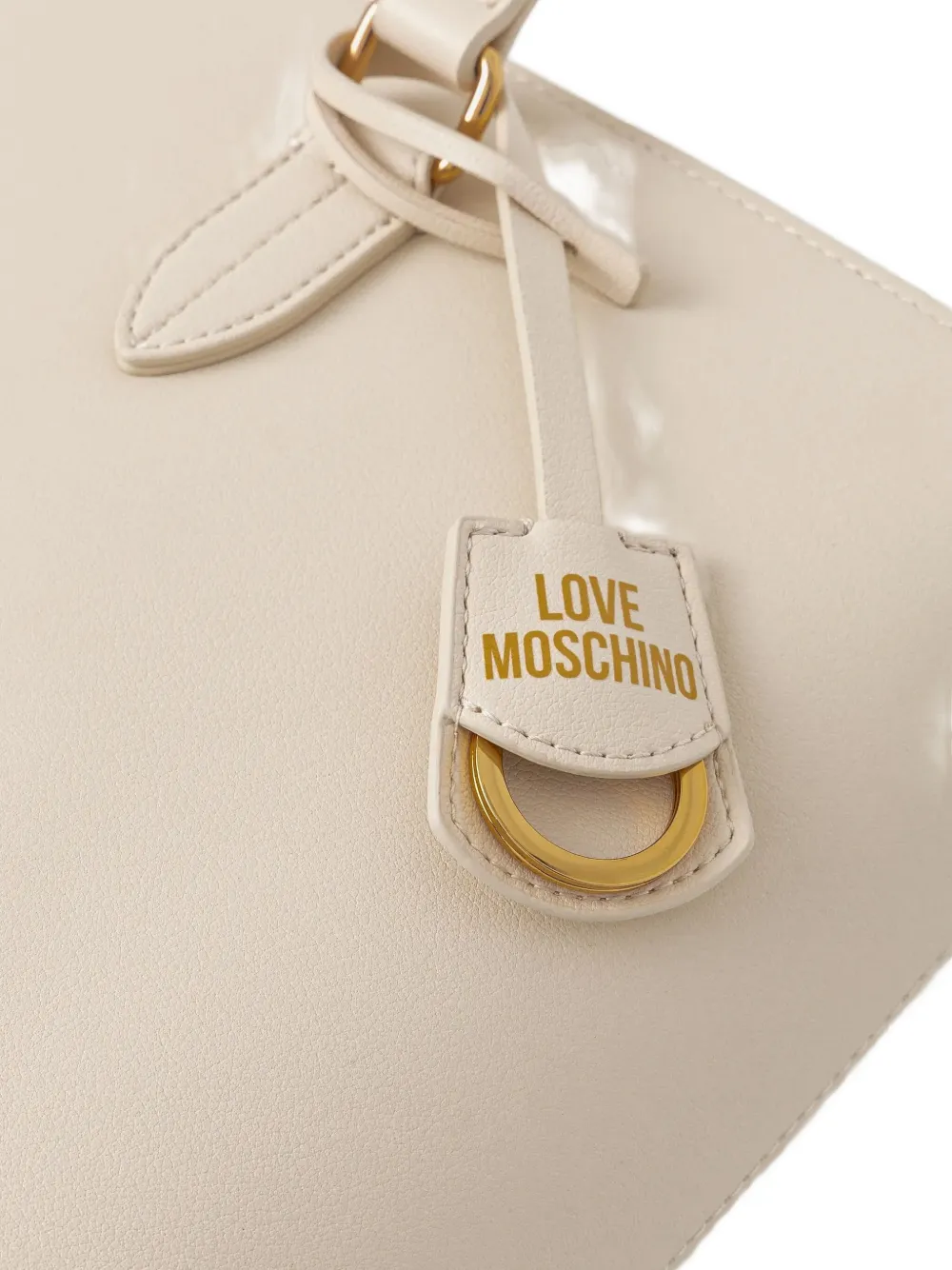 Love Moschino Shopper met logo-reliëf Beige
