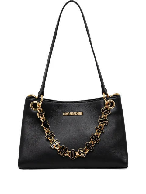 Love Moschino شنطة كتف بتعليقة شعار الماركة