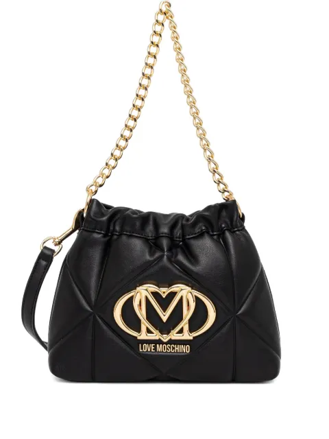 Love Moschino شنطة كروس ببروش شعار الماركة