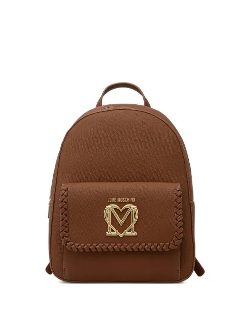 Love Moschino logo-plaque backpack