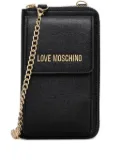Love Moschino logo-lettering purse - Black