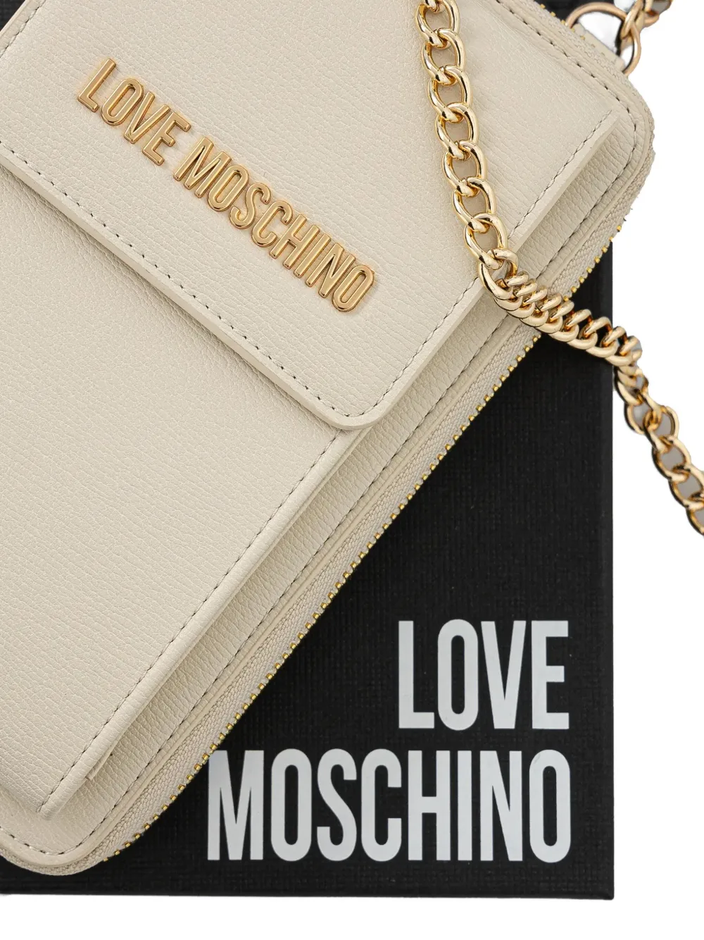 Love Moschino Portemonnee met logo Beige