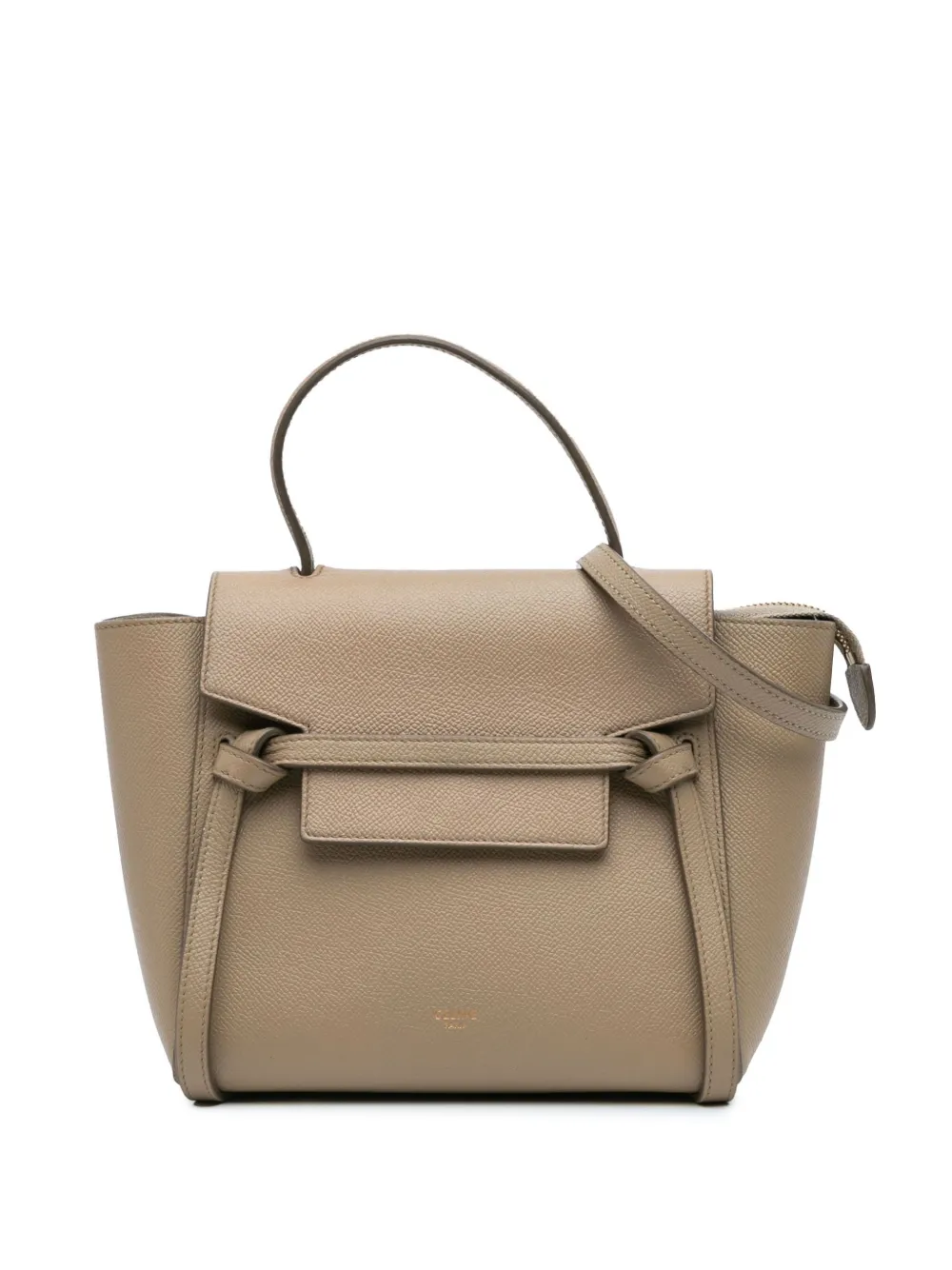 Céline Pre-Owned 2019 ナノ グレインカーフスキン ベルトバッグ サッチェル - ブラウン Céline Pre-Owned 2019 ナノ グレインカーフスキン ベルトバッグ サッチェル - ブラウン