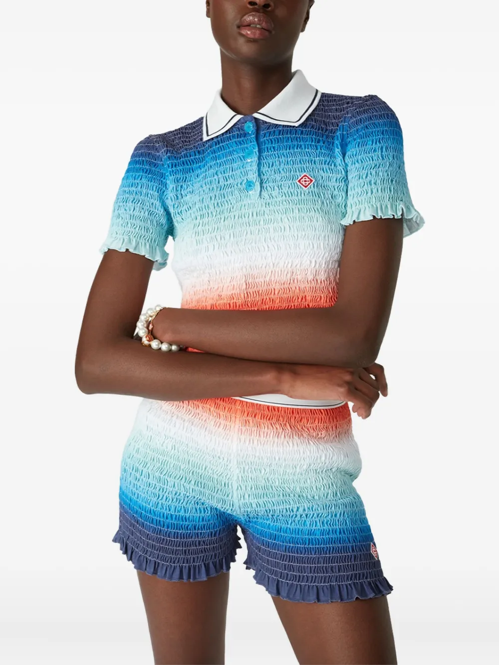 Casablanca Gesmockte polotop Blauw