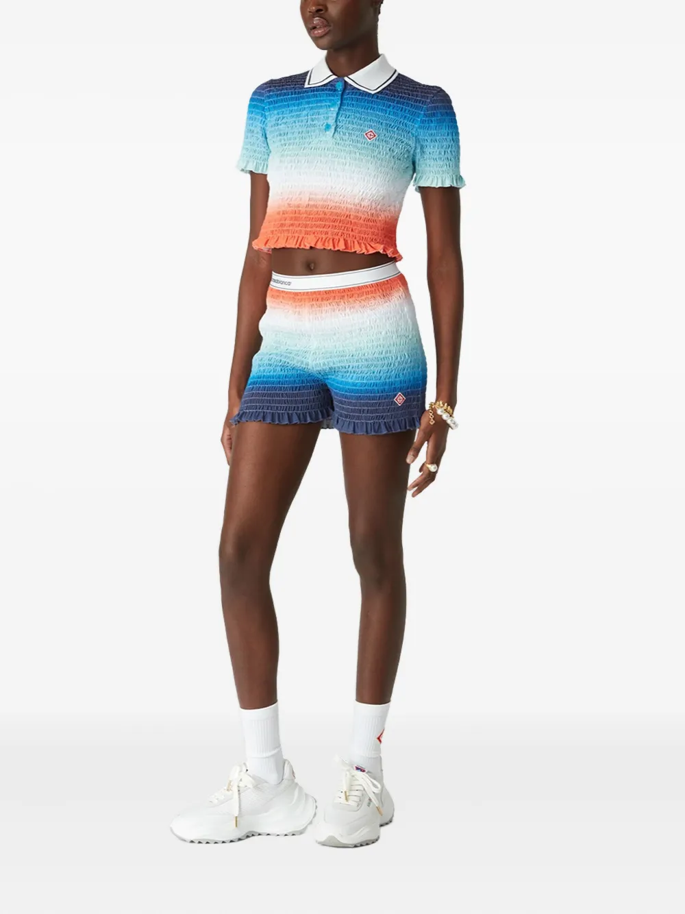 Casablanca Gesmockte shorts Blauw