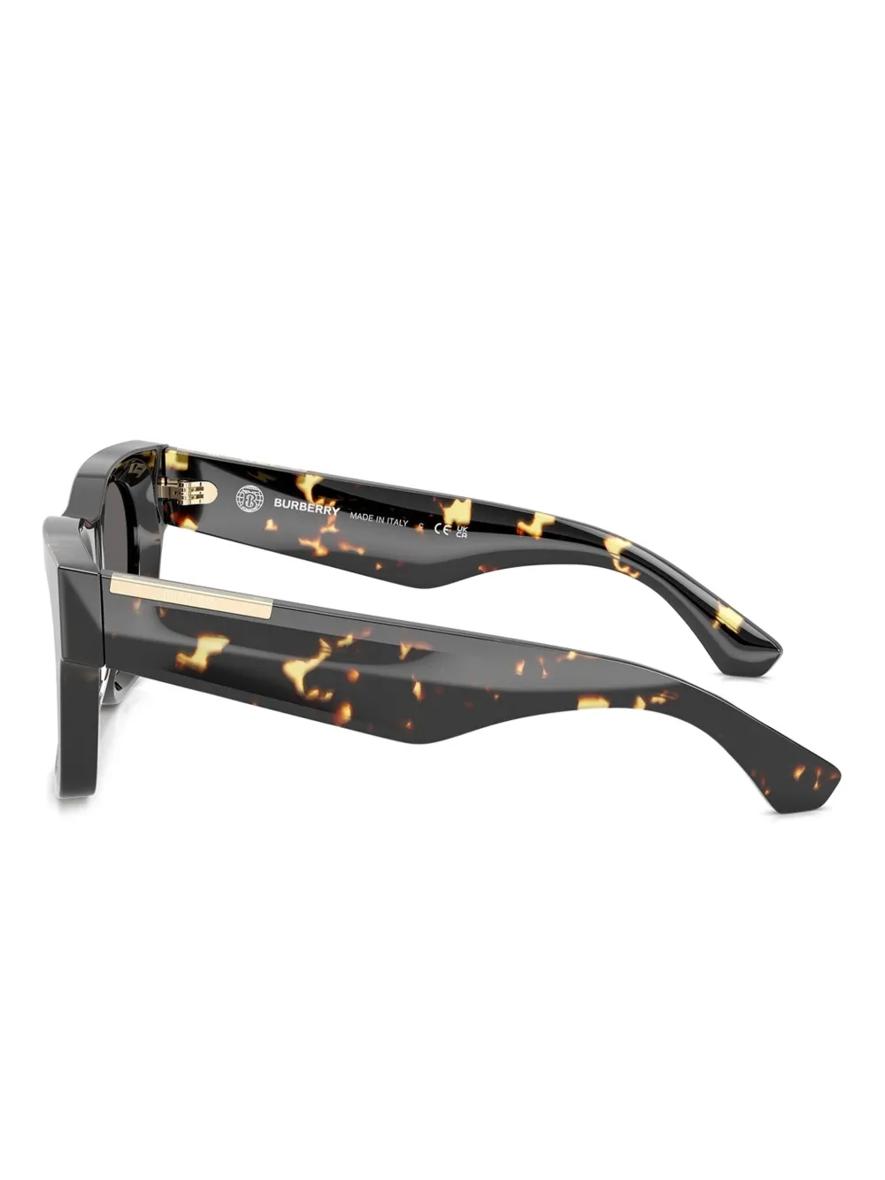 Burberry Eyewear Zonnebril met vierkant montuur en schildpadschild design Geel