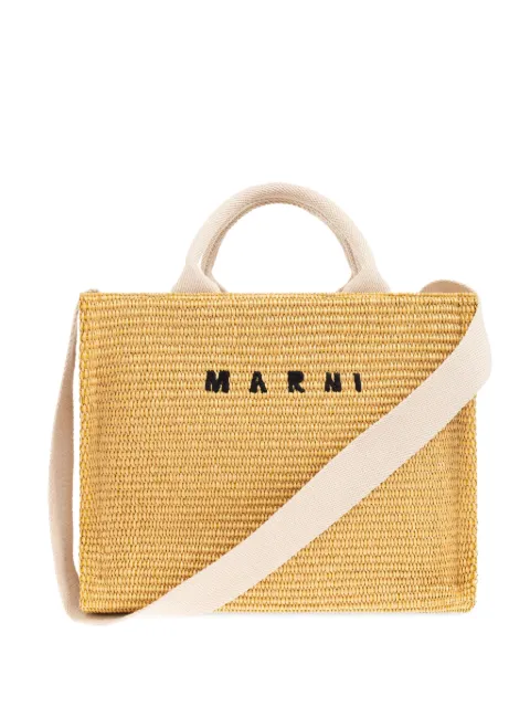 Marni logo-embroidered tote bag
