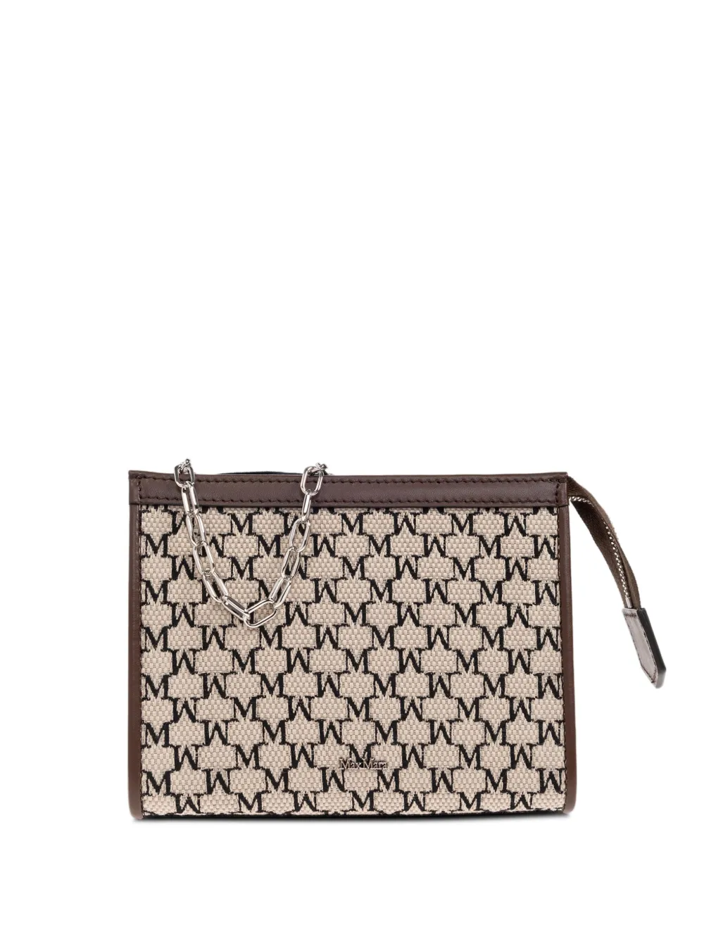Max Mara Clutch con monogramma - Marrone