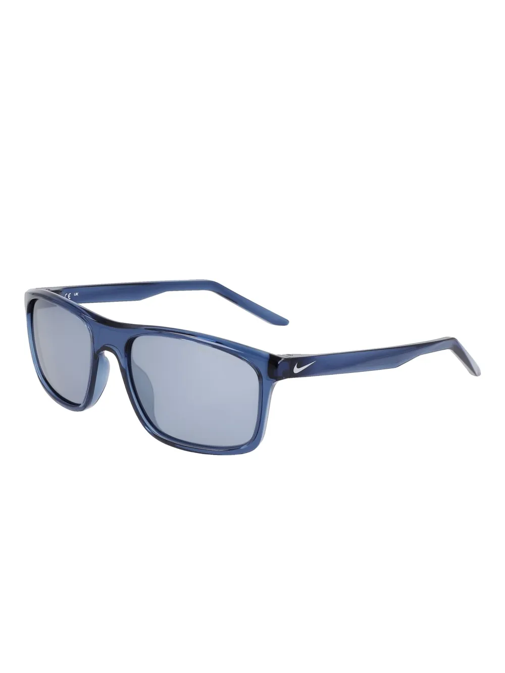 Nike Zonnebril met vierkant montuur Blauw