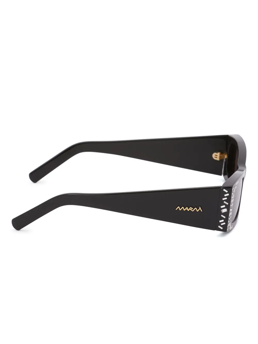 Marni Eyewear Zonnebril met logoprint Zwart