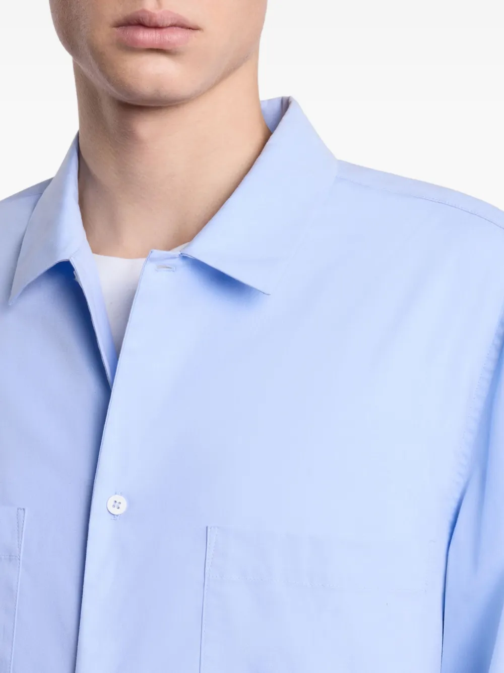 Hogan Popeline katoenen overhemd Blauw