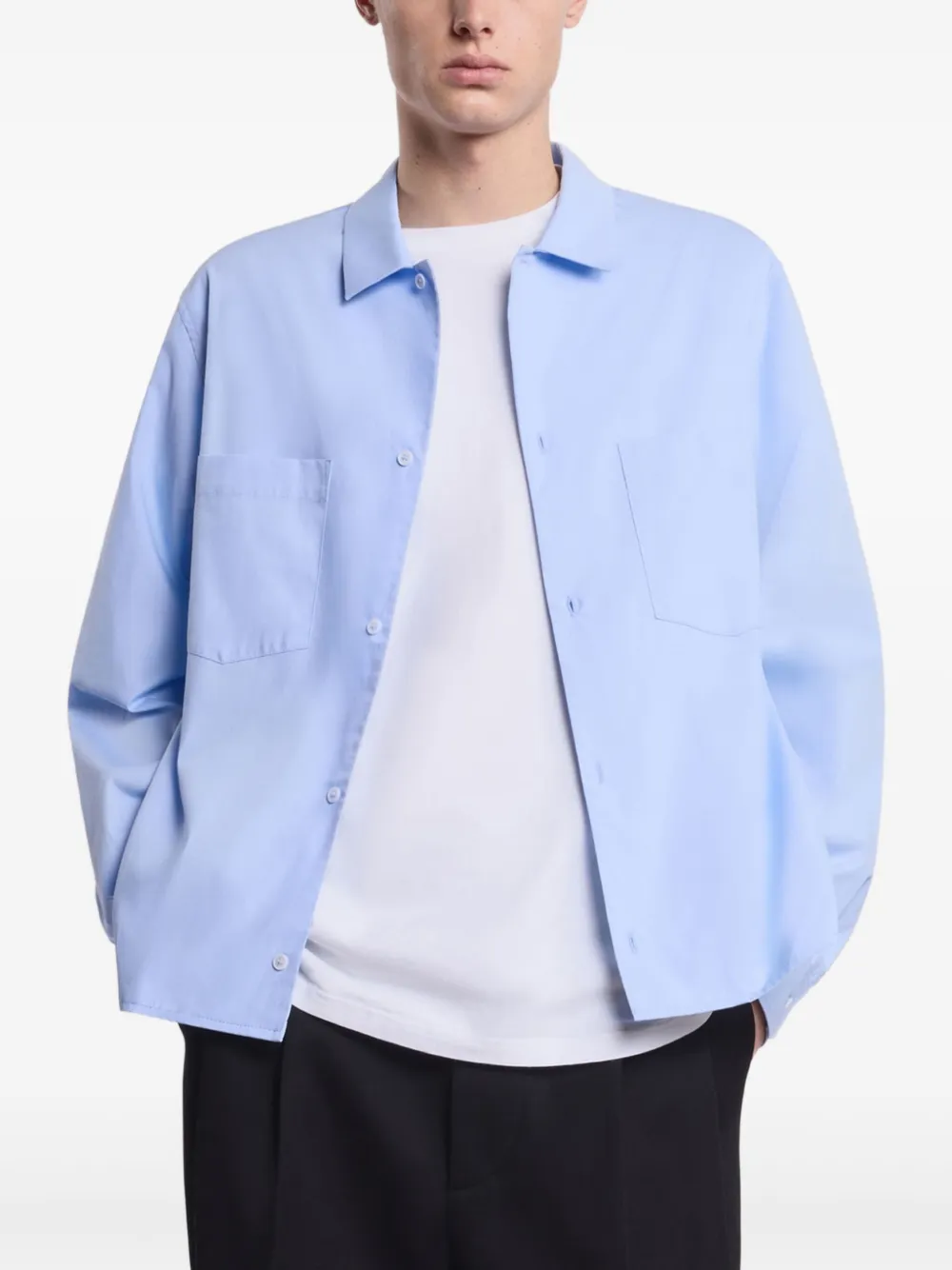 Hogan Popeline katoenen overhemd Blauw