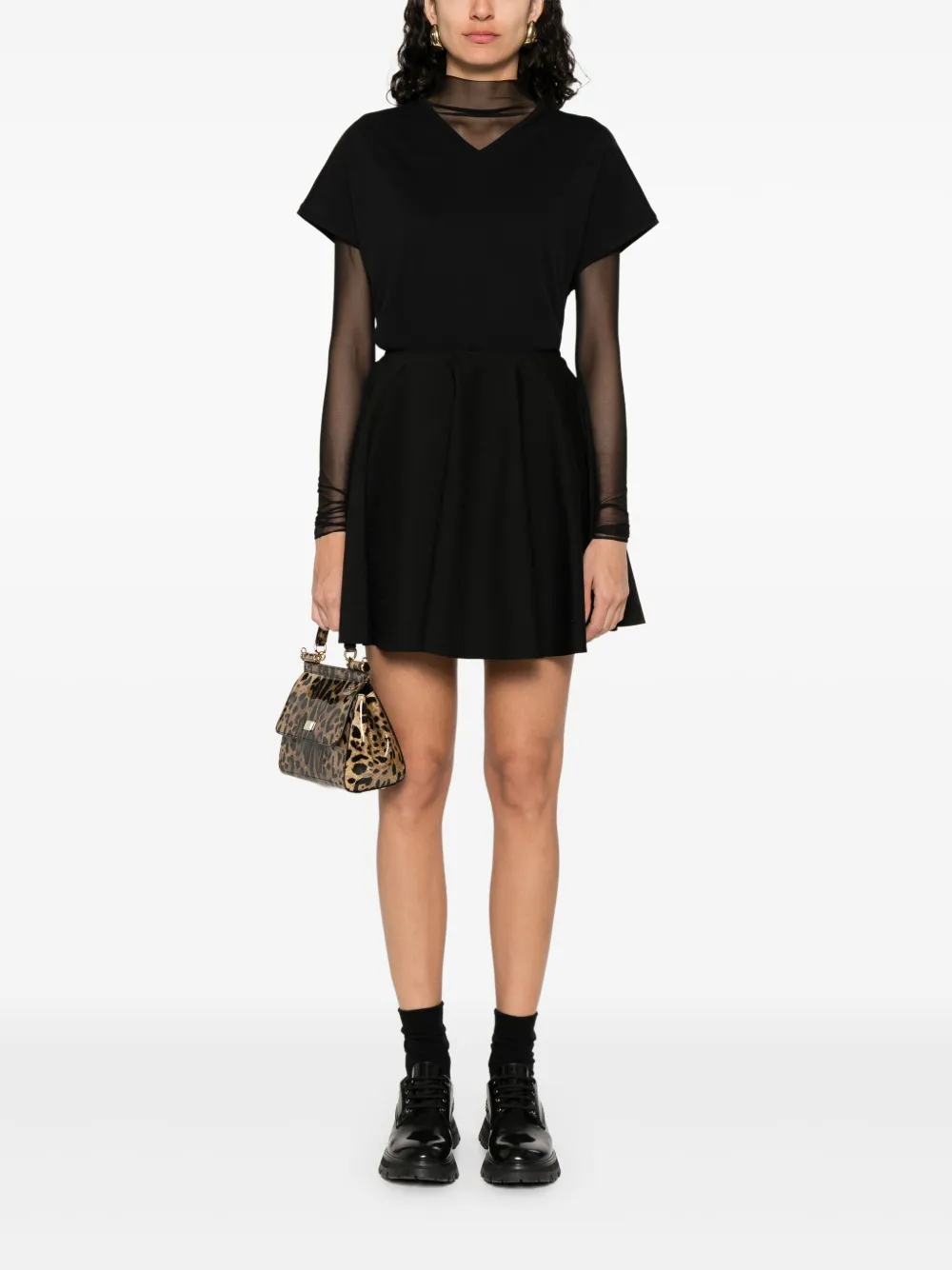 Givenchy Mini-rok met logo jacquard - Zwart