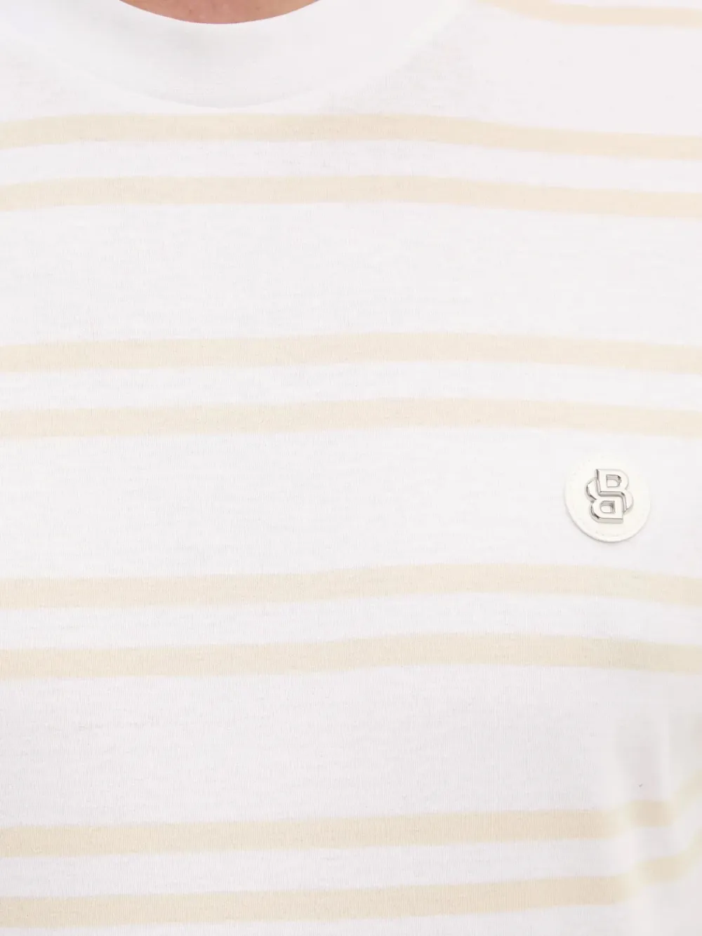 Hugo Boss Striped Short-sleeved T-shirt In White