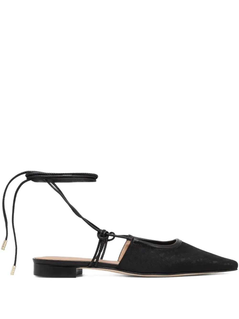 BOSS Slingback ballerina's met puntige neus Zwart