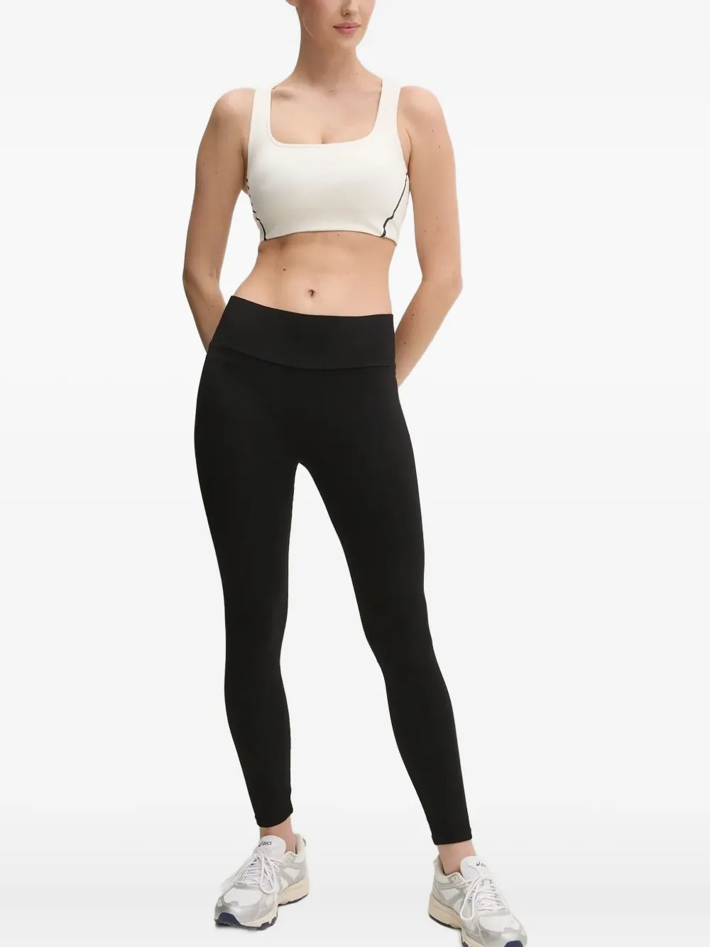 Hugo Boss Square-neck Sports Bra In White