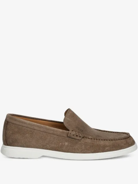 BOSS suede loafers with embossed logo
