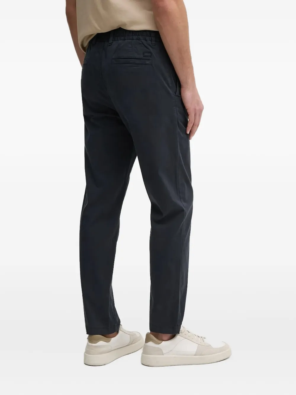 BOSS Broek met elastische taille - Blauw