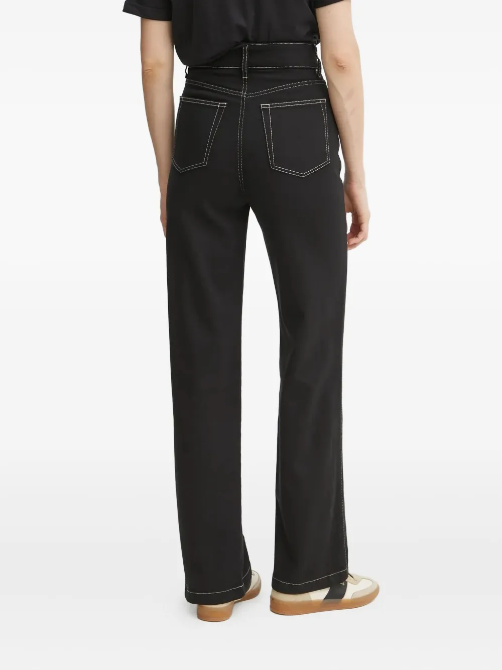 Hugo Boss Contrast-stitch Jeans In Black