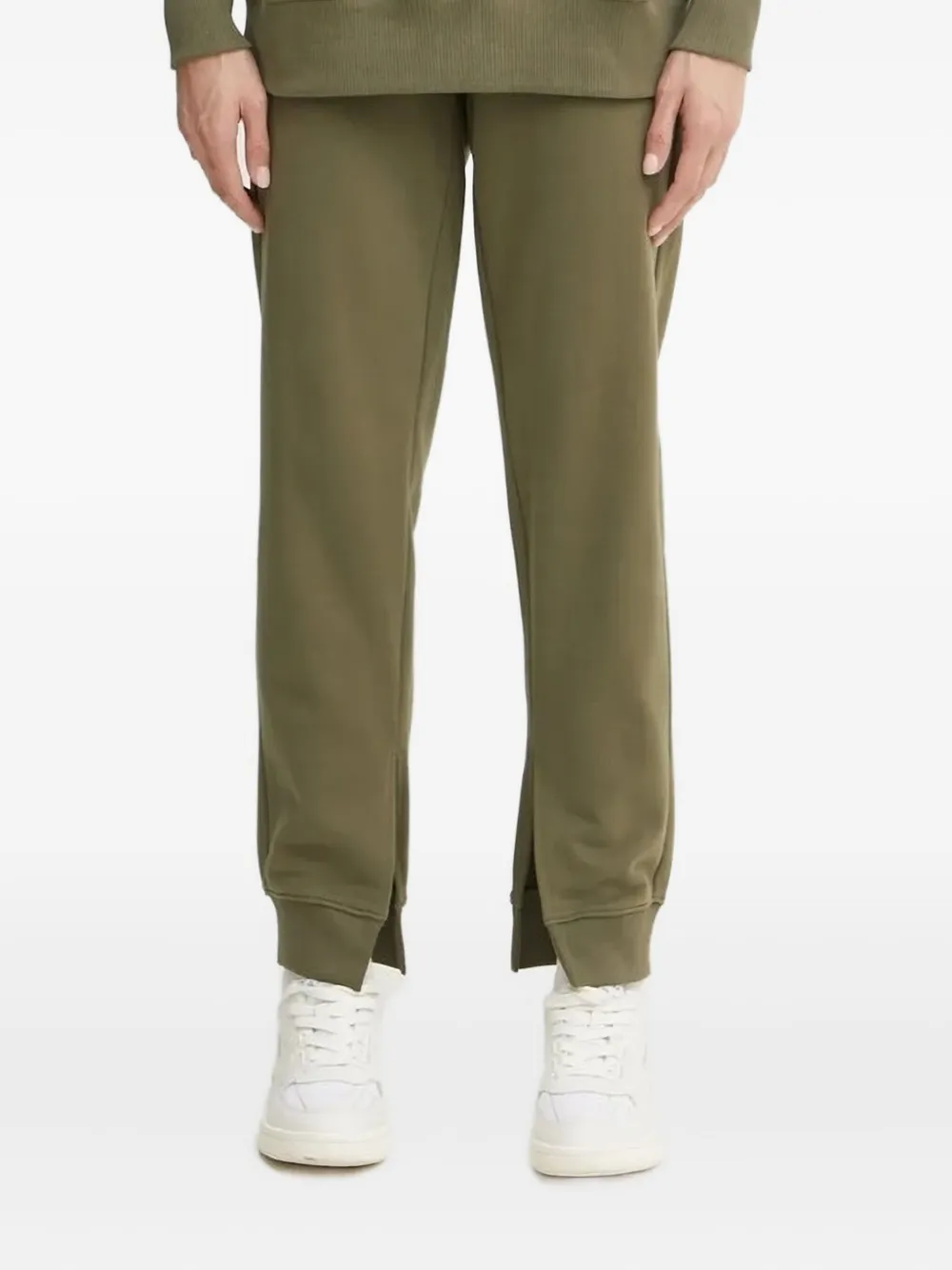 BOSS Broek met logodetail Groen