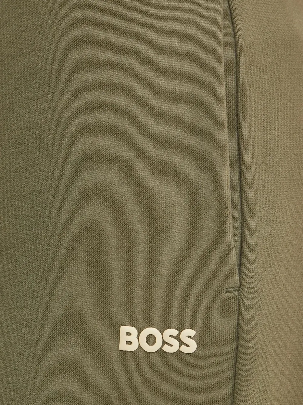 BOSS Broek met logodetail Groen