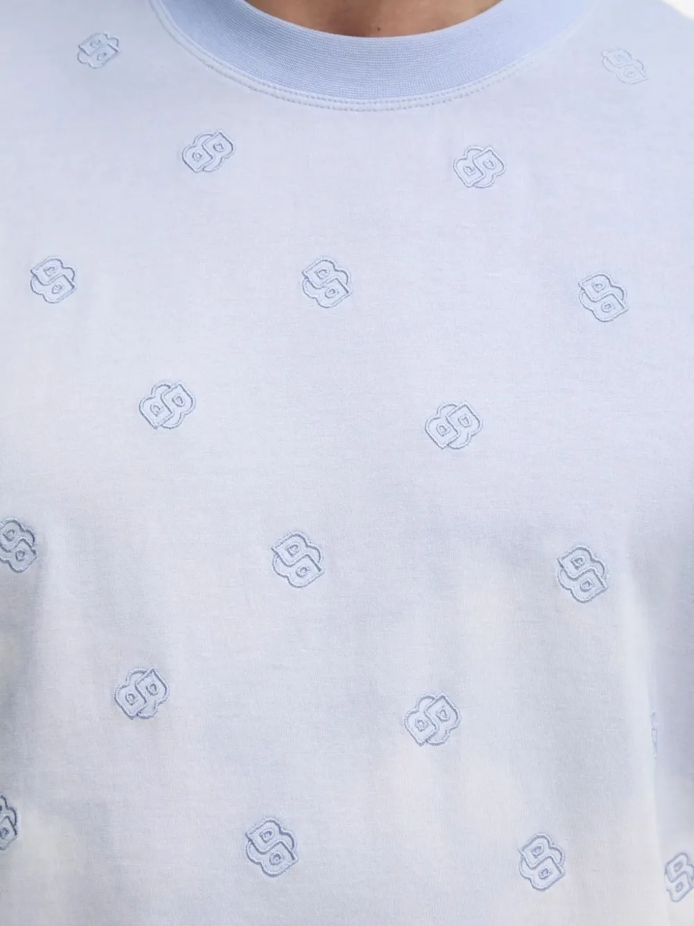BOSS T-shirt met geborduurd logo Blauw