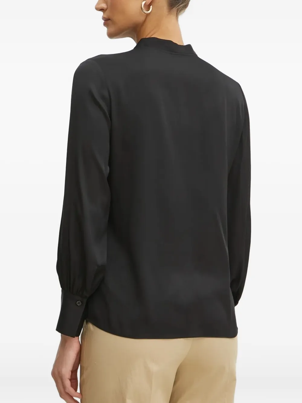 BOSS keyhole-neck long-sleeve blouse | Blouses | Image 2