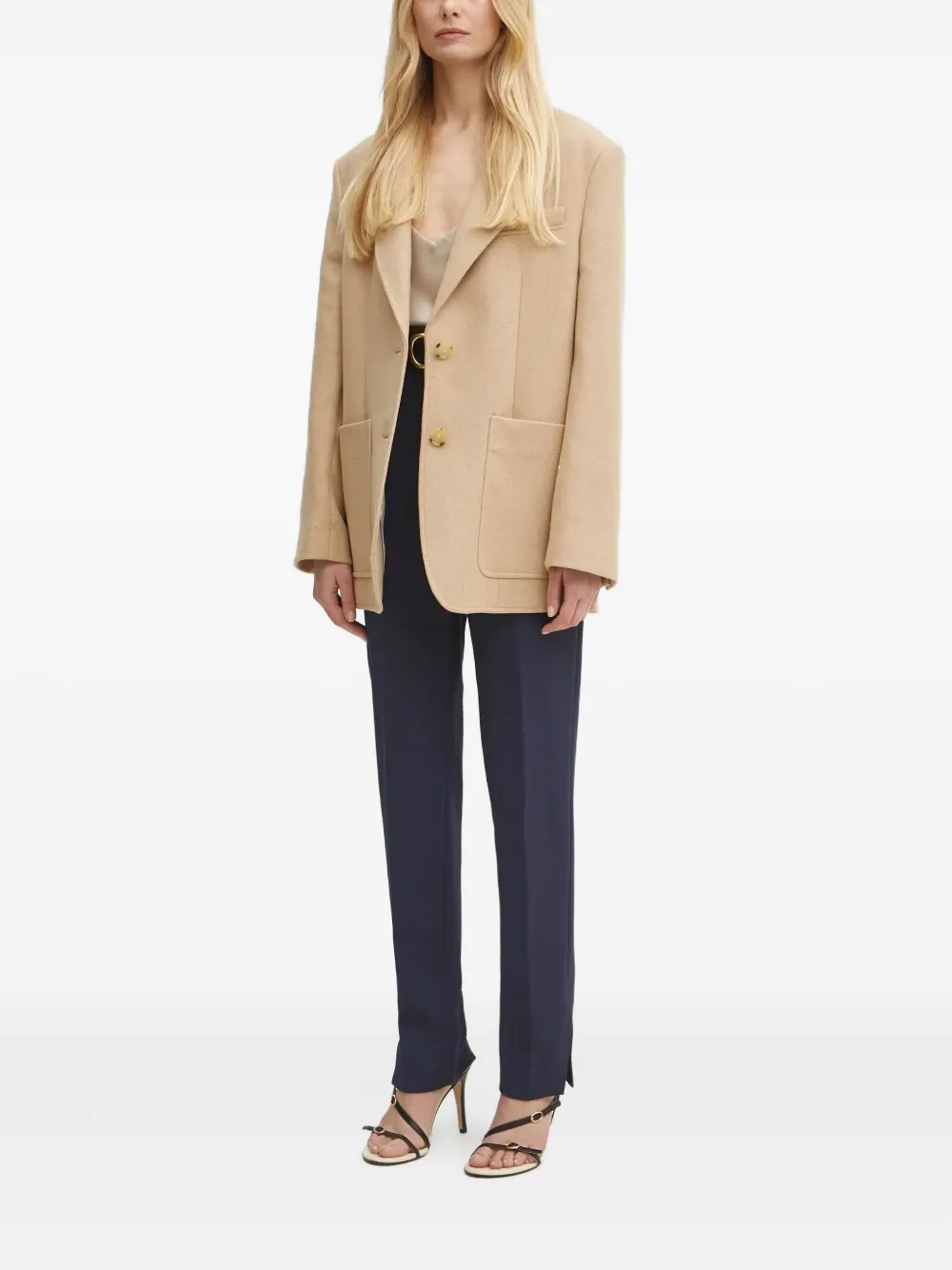 BOSS Dressletic herringbone split-hem trousers | Straight-Leg Pants | Image 2