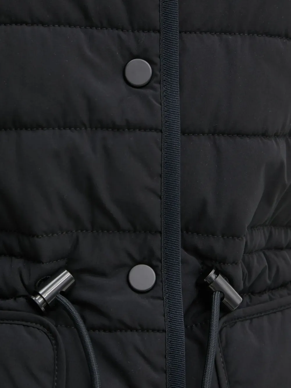 Hugo Boss Quilted Hooded Vest In Black