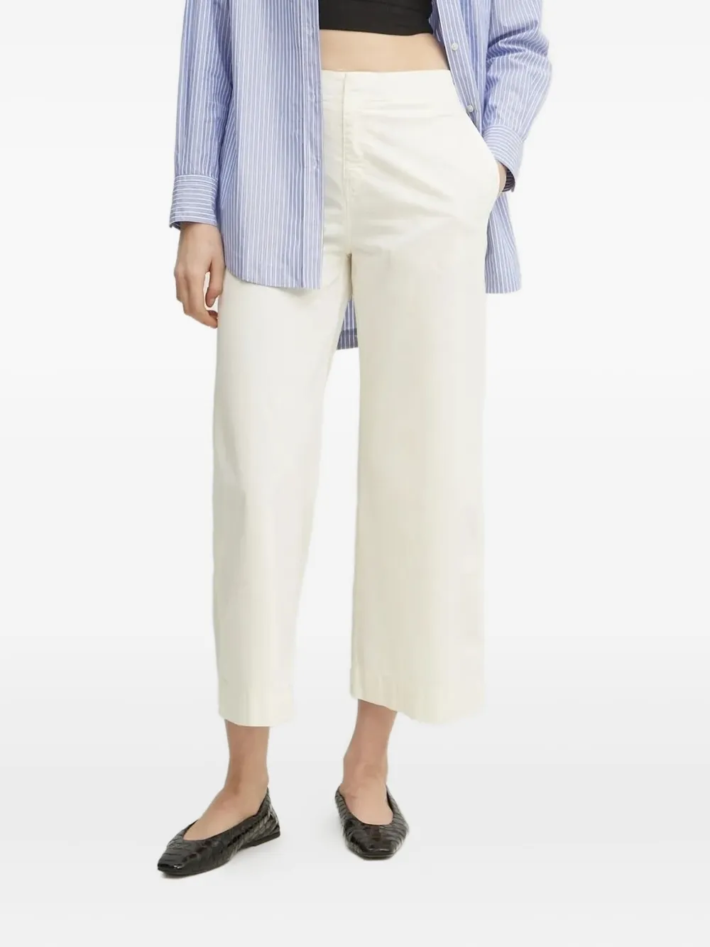 BOSS side-pocket cropped trousers | White | Image 1