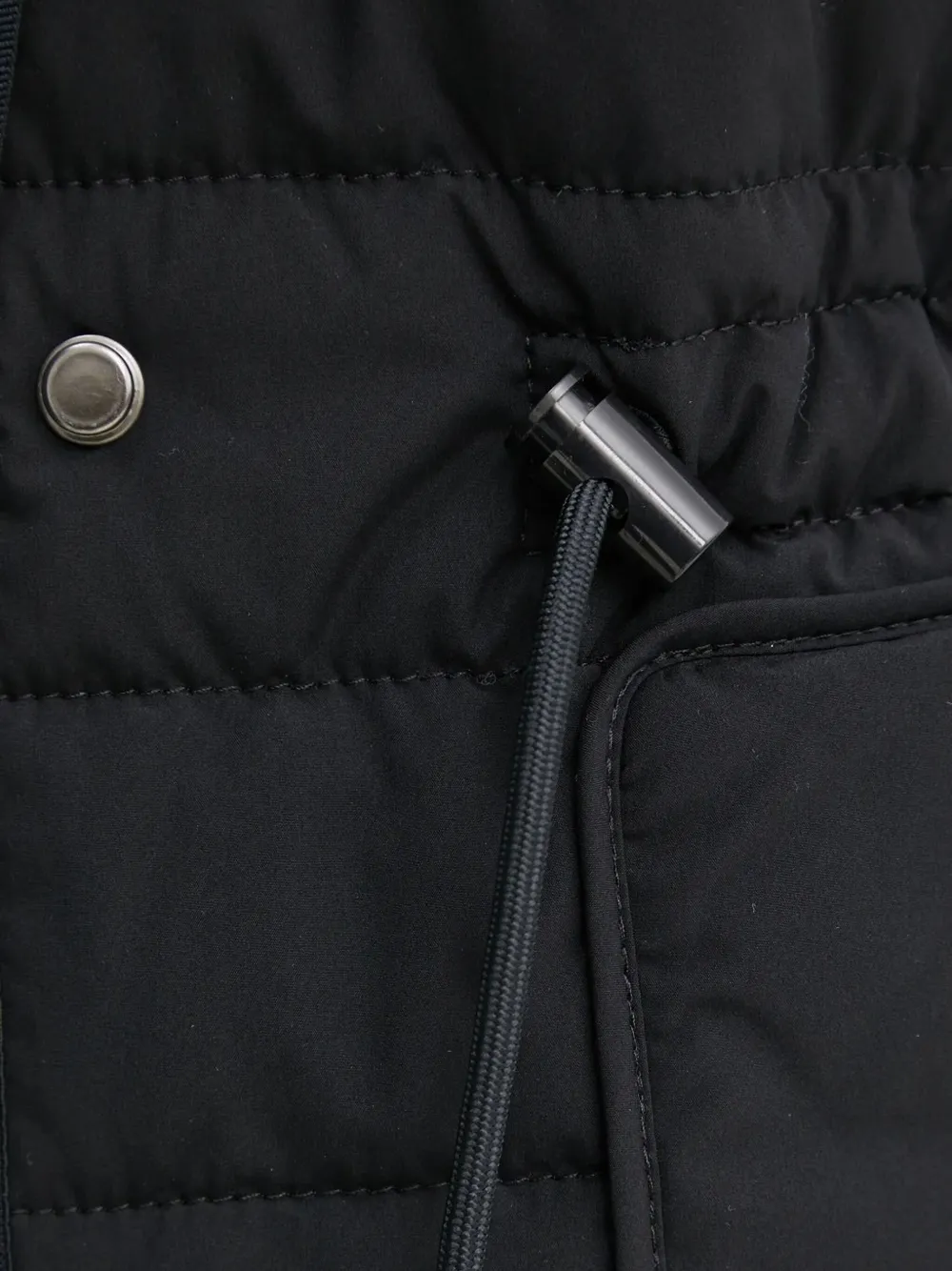 Hugo Boss Quilted-drawstring Jacket In Blue