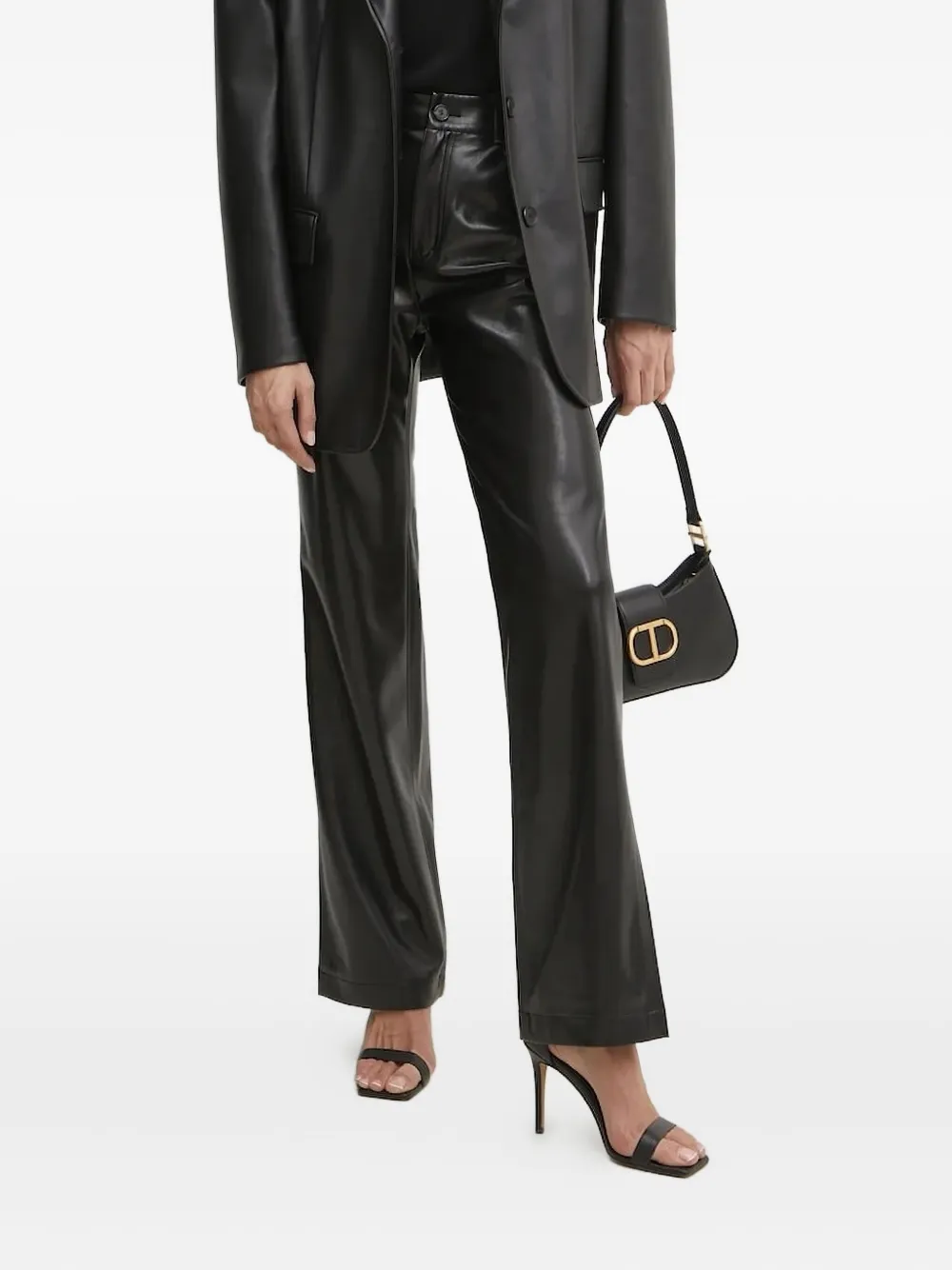 faux-leather pants