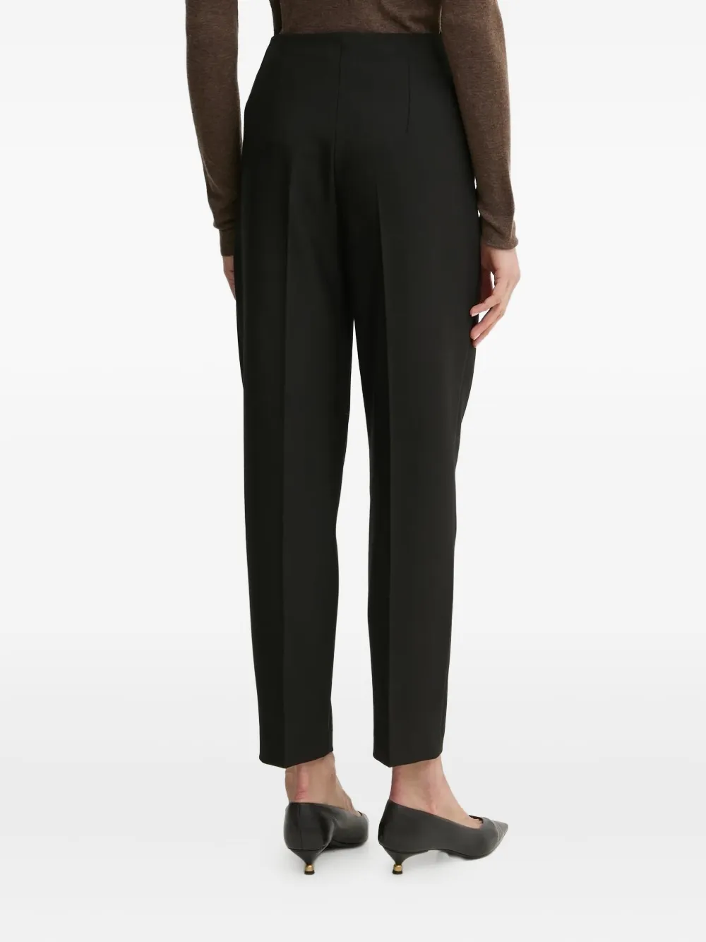 BOSS Broek met geplooide voorkant - Zwart