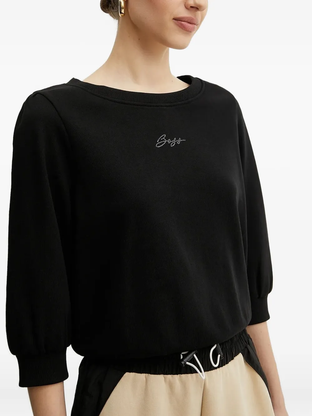 BOSS Top met logo Zwart