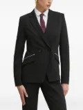 BOSS double-breasted zip-pocket blazer - Black