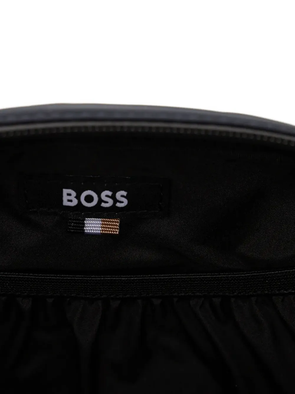 BOSS Toilettas met logo-reliëf Blauw