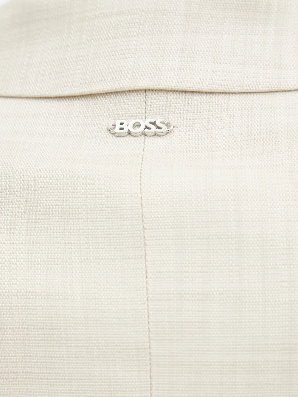 Hugo Boss Single-breasted Frayed-edge Blazer In Neutral