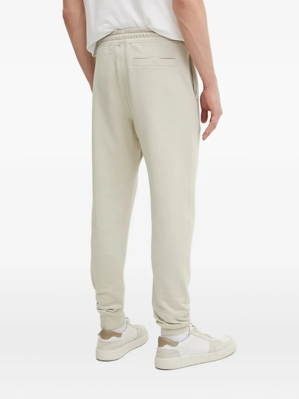 BOSS Broek met trekkoord en logodetail - Beige