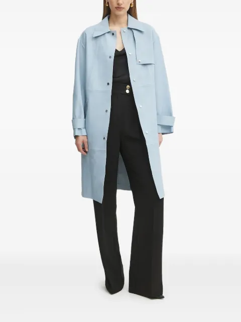 BOSS leather trench coat