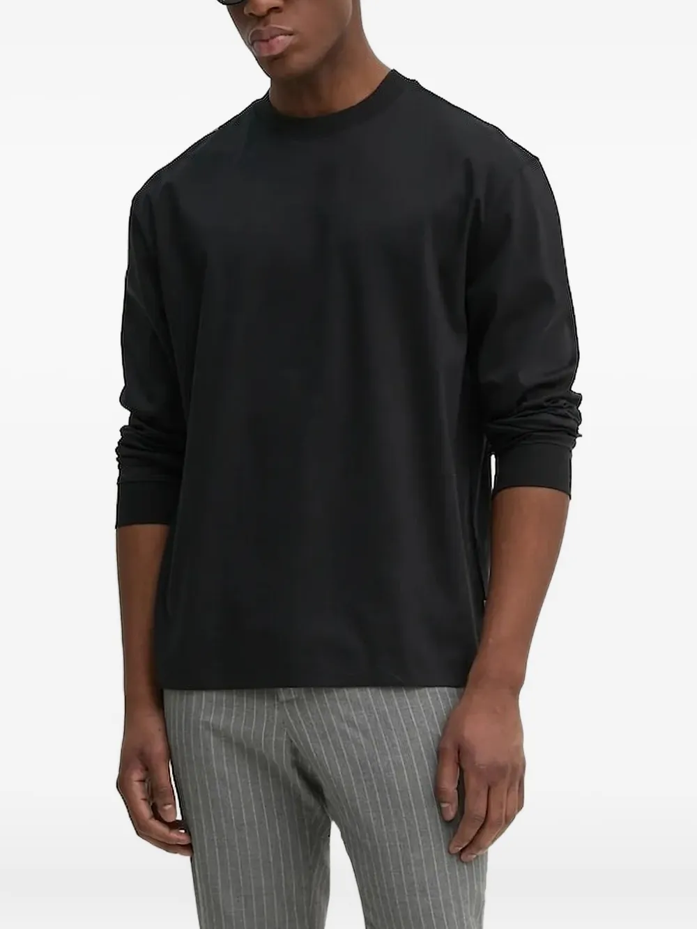 BOSS long-sleeve crew-neck T-shirt | Black | Image 1