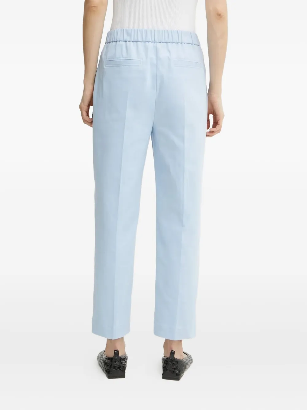 BOSS Broek met elastische taille - Blauw
