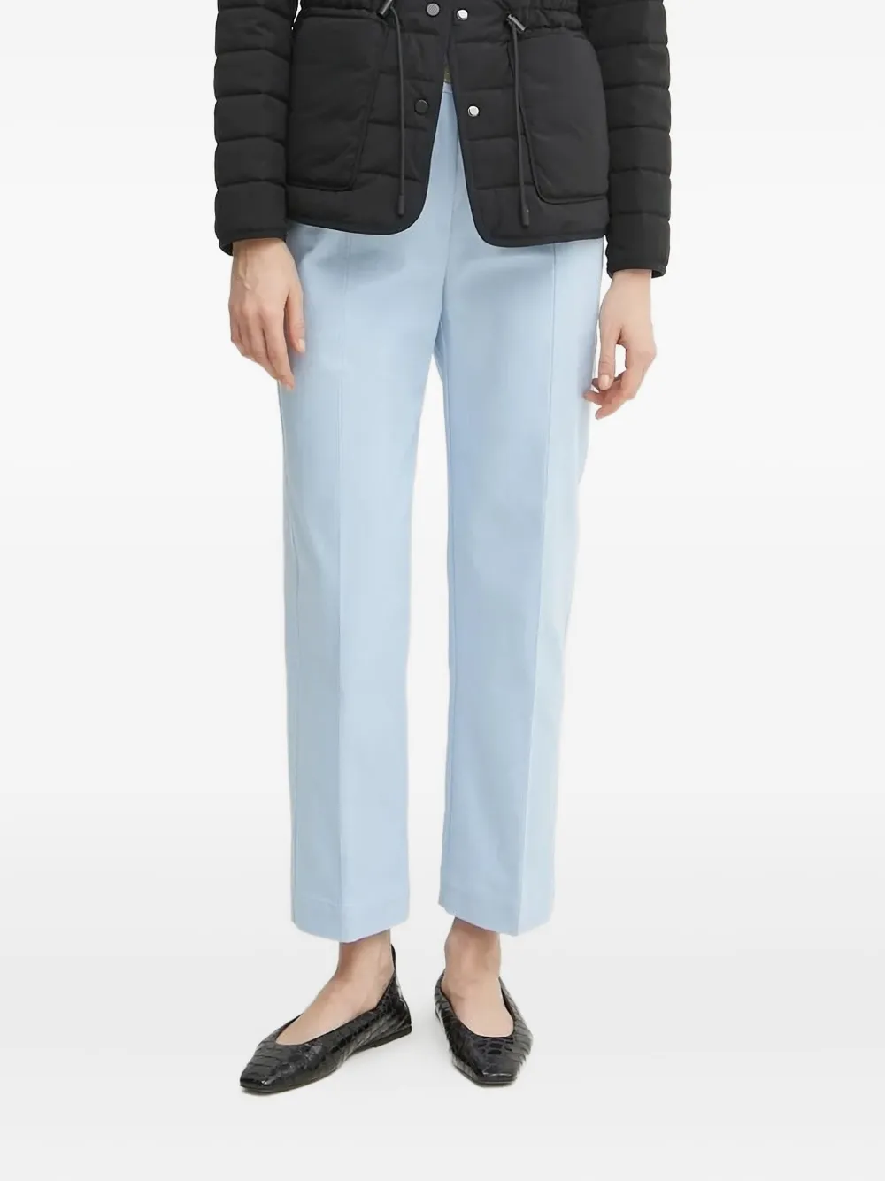 BOSS Broek met elastische taille Blauw