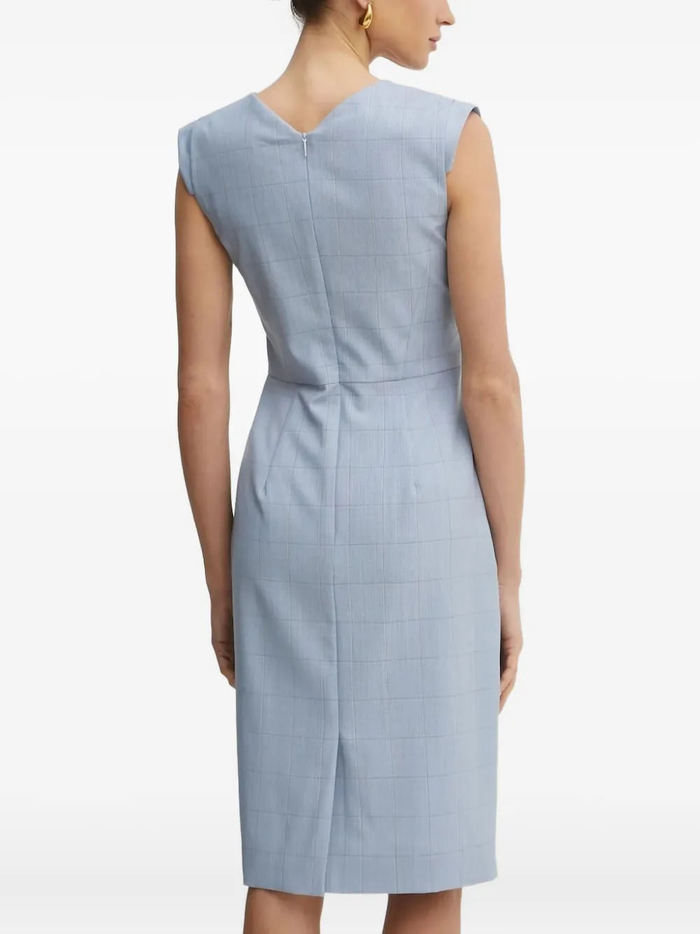 BOSS checked V-neck sheath mini dress | Day Dresses | Image 2