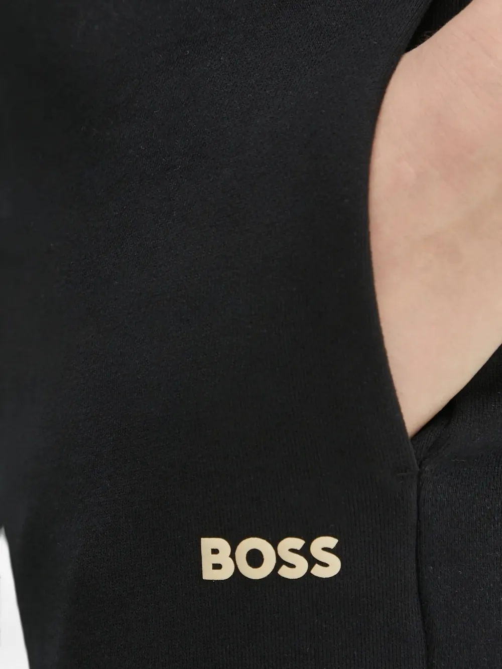 Hugo Boss Elastic-cuff Track Pants In Black