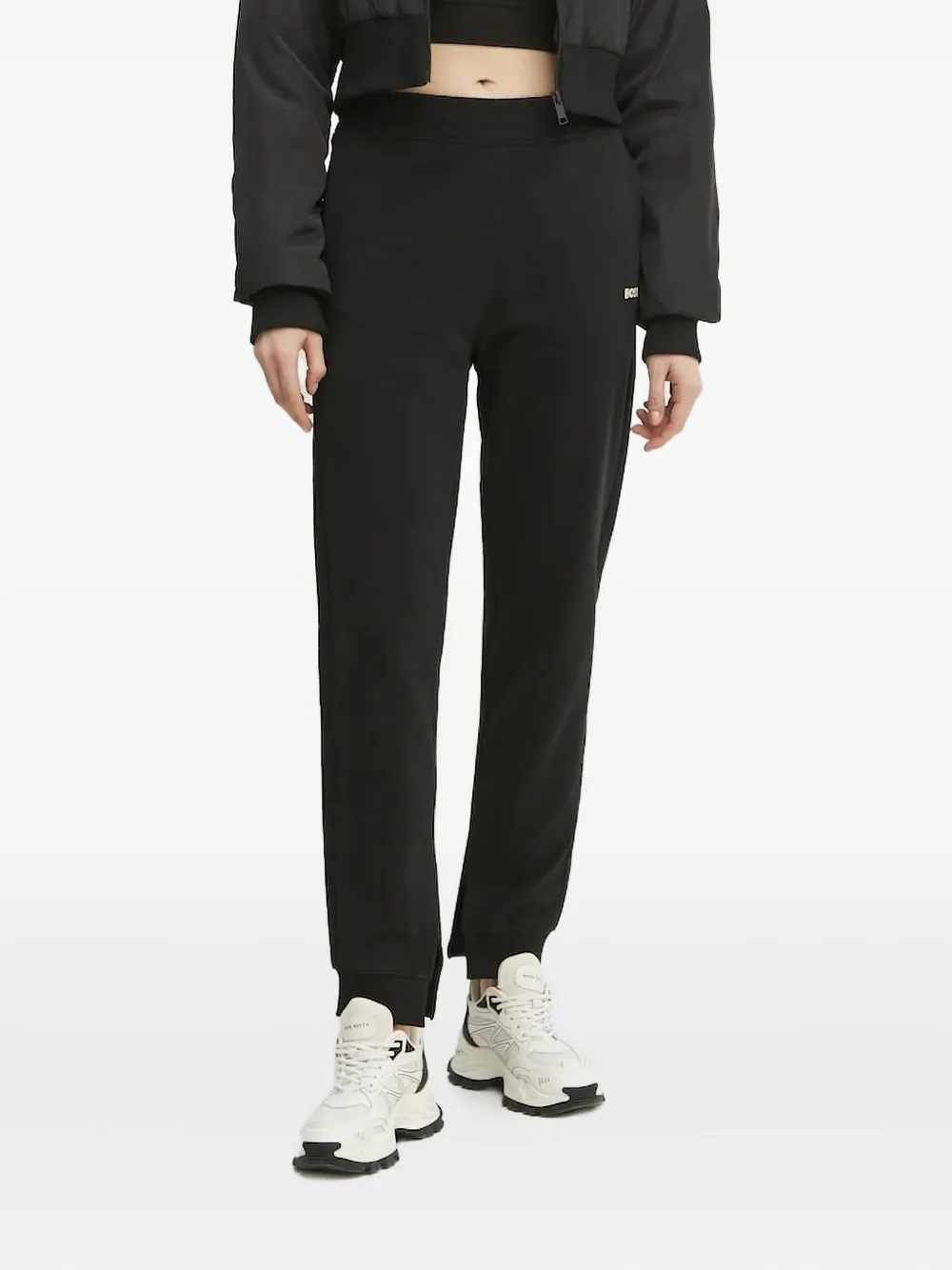 BOSS elastic-cuff track pants Zwart