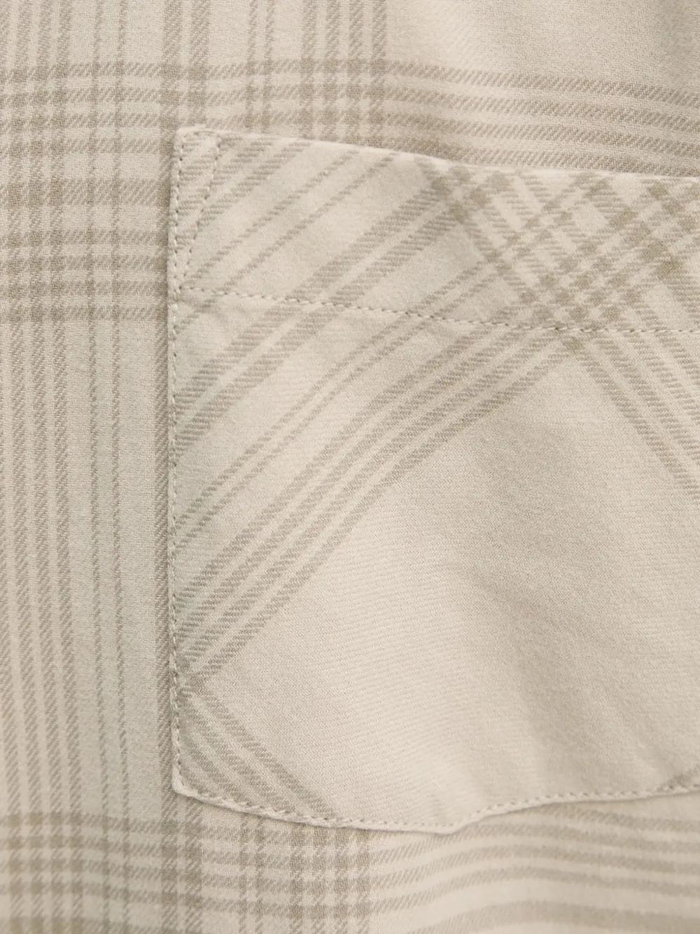 Hugo Boss Checked Chest-pocket Shirt In Neutral